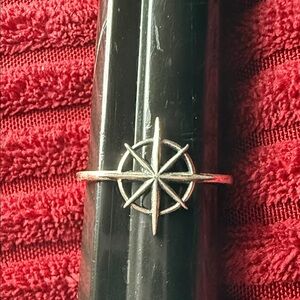 Sterling Silver Compass Ring